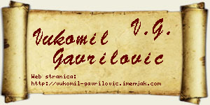 Vukomil Gavrilović vizit kartica